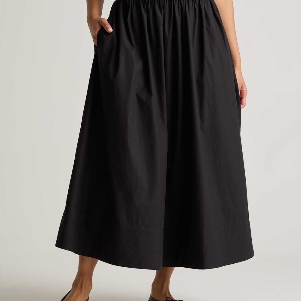 Quince 100% Organic Cotton  A-line Maxi Skirt